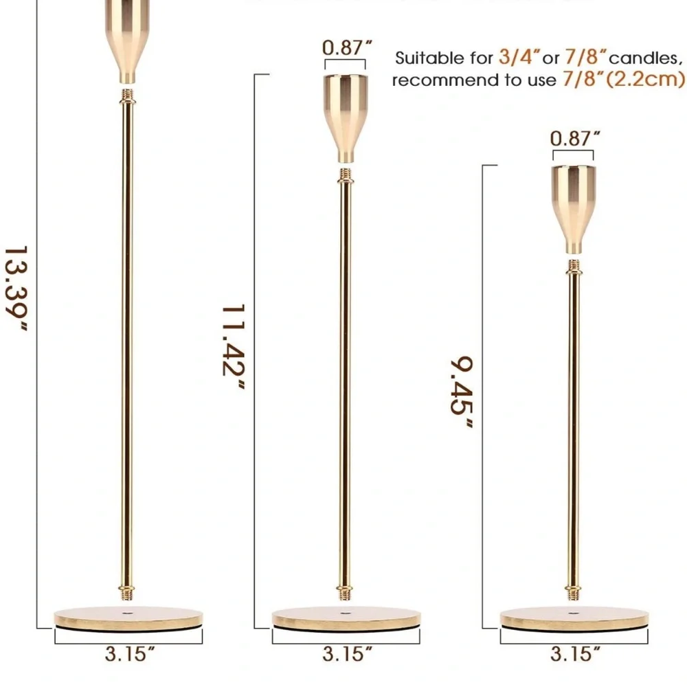 N/A gold candlesticks